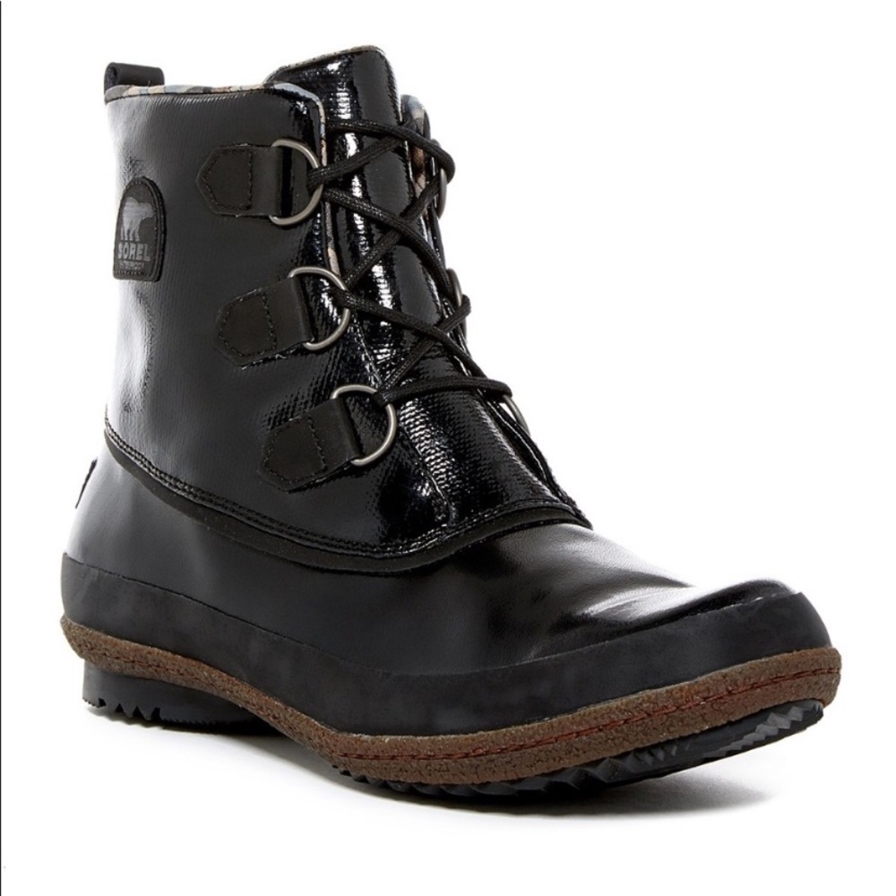 Sorel Black Waterproof Joplin Rain Boots Sz 10